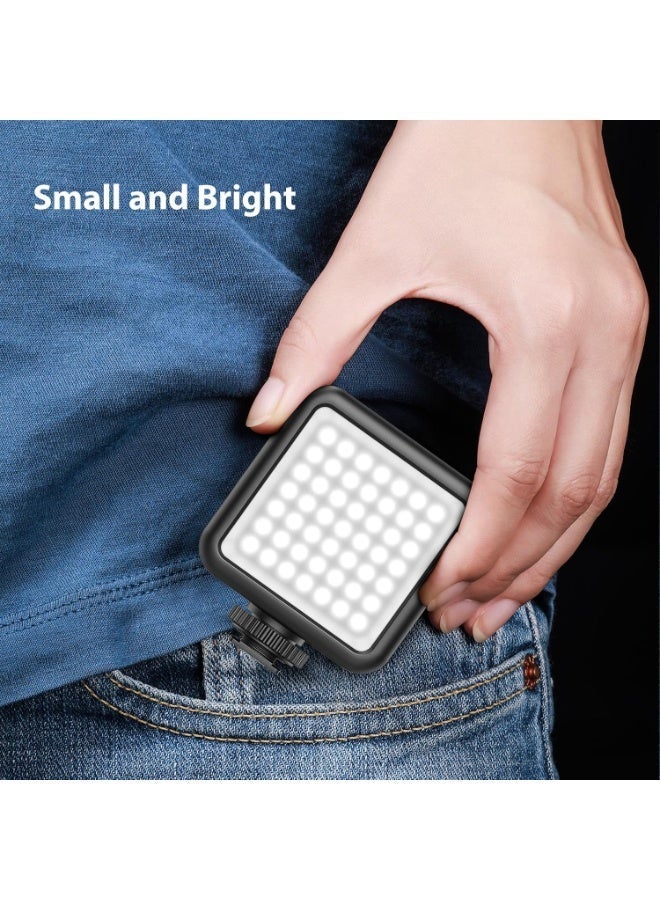 Ulanzi VL49 2000mAh LED Video Light w 3 Cold Shoe, Rechargeable Soft Light Panel, Portable Photography Lighting for DJI OSMO Sony DSLR Canon Camera GoPro Vlogging - Image 4